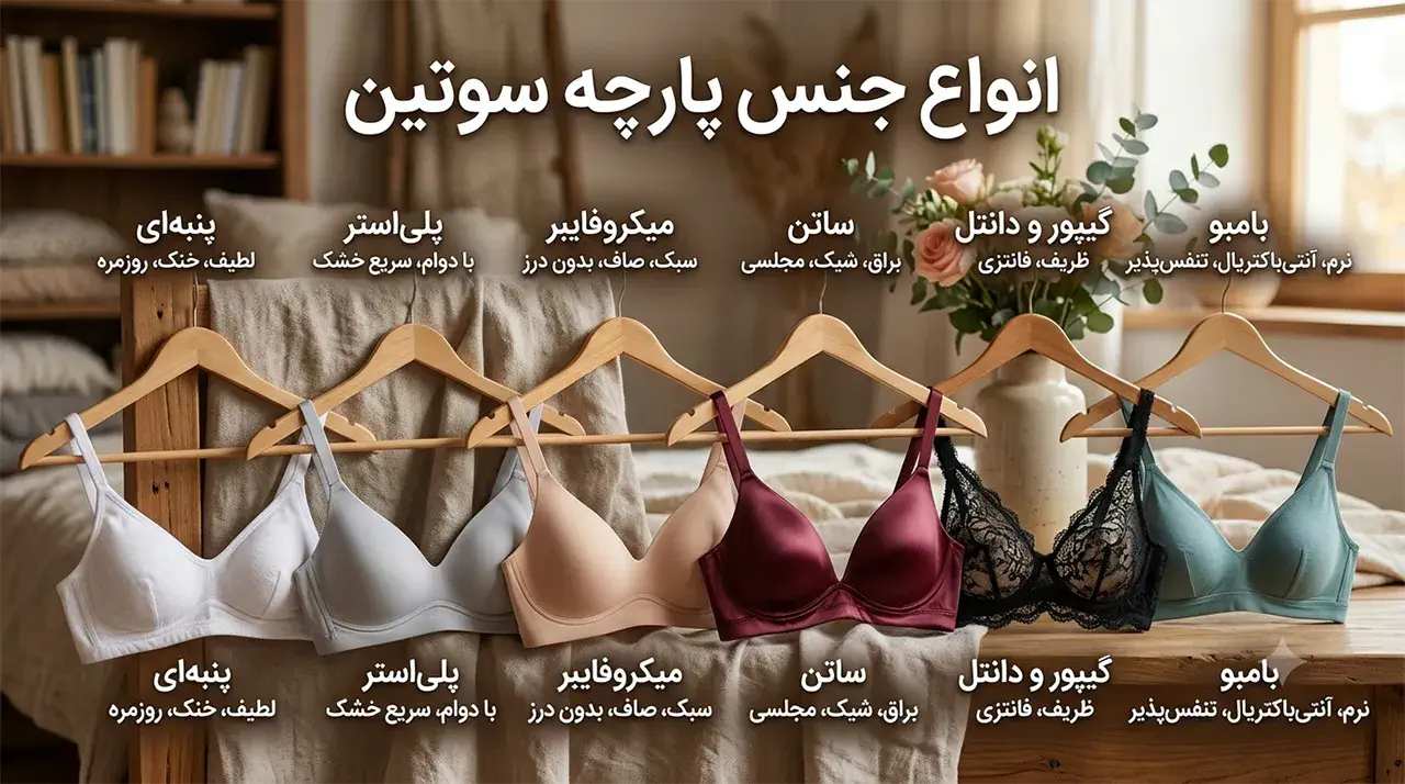 انواع جنس پارچه سوتین