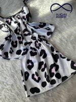 لباس خواب تاپ شورتک ساتن طرح گاوی